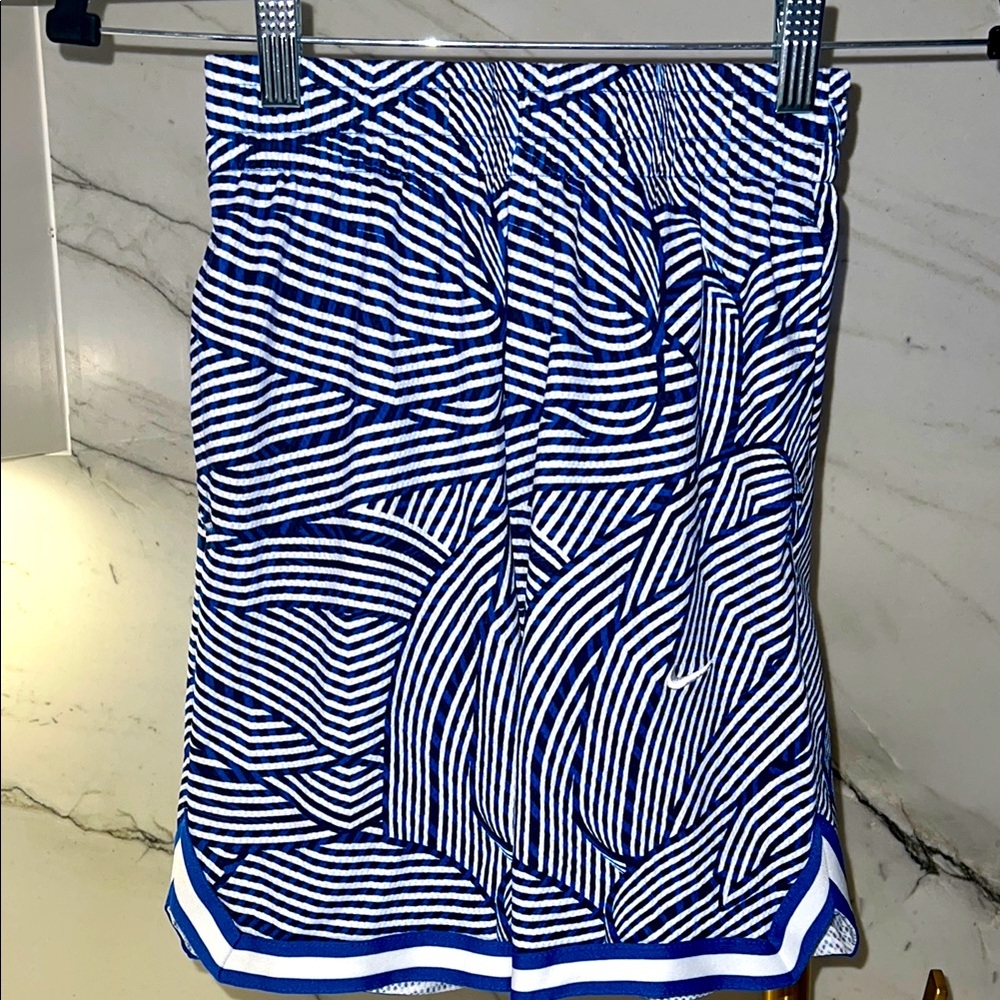 Nike Boys Dri-Fit Blue and White Shorts